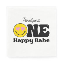 Rosa Gelb ein Happy Babe erster Geburtstag