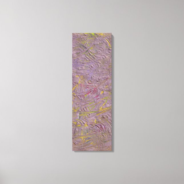 Rosa Gelb Grün Lila Schwarz Trendy Abstrakte Kunst Leinwanddruck (Vorderseite)