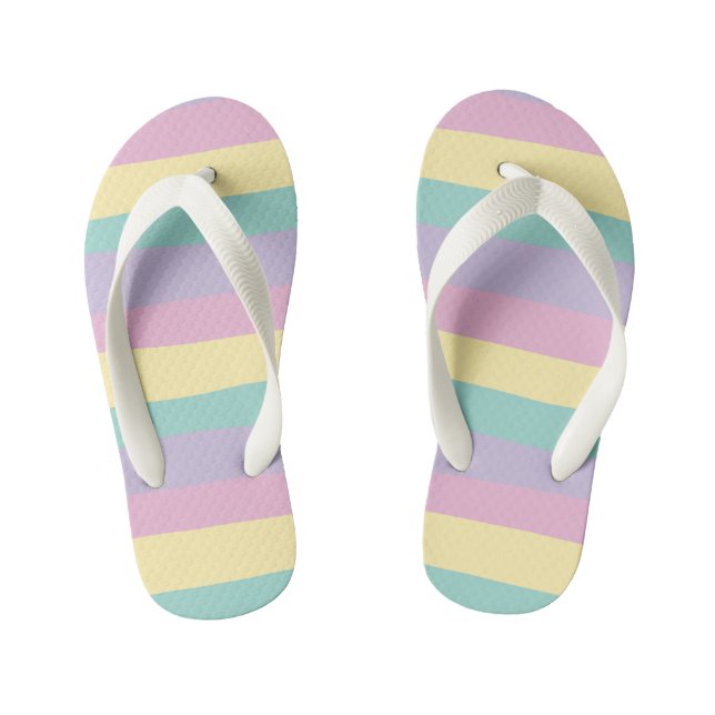 Rosa, gelb, Lila und grün Kinderbadesandalen (Fußbett)
