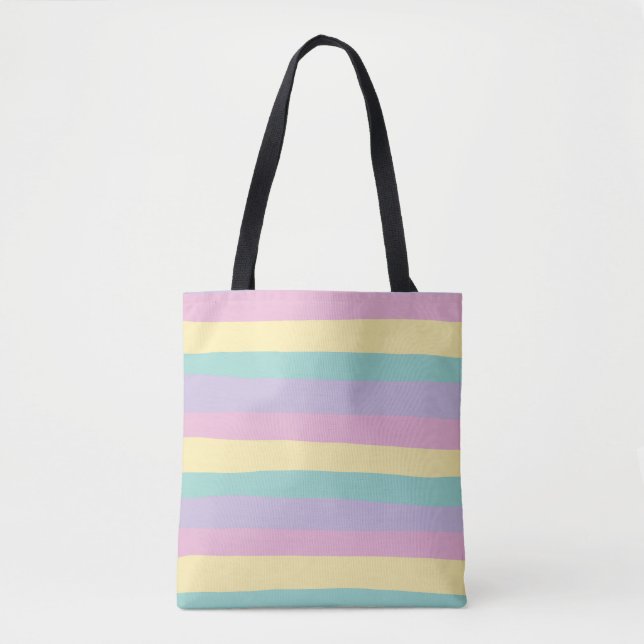 Rosa, gelb, Lila und grün Tasche (Vorderseite)