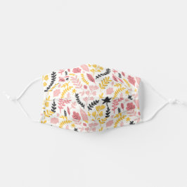 Rosa Gelb Moderne Blume Blumenmuster Mund-Nasen-Maske Aus Stoff