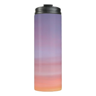 Rosa, gelb und lila bewölkt thermosbecher