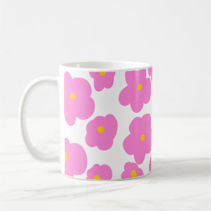 Rosa gelbe Blume Moderne Eleganz Kaffeetasse