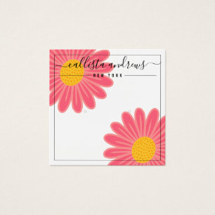 Rosa gelbe Blumen Curry Earring Display Card