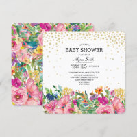 Rosa Gelbe Blütengoldblüte Glitzer Kinderdusche