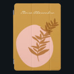 Rosa Gelbe botanische Natur Personalisierter Name iPad Pro Cover<br><div class="desc">Dieses stilvolle iPad Cover zeichnet sich durch eine minimalistische botanische Abbildung in einem schönen Herbstschatten aus Senfgelb auf einem abstrakten Formenhintergrund in Rosa aus. Personalisieren Sie es mit Ihrem Namen. Tolle Geschenkidee!</div>