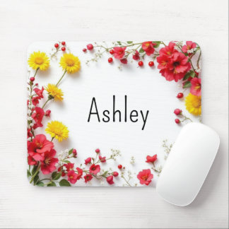 Rosa Gelbe Elegante Blume Mousepad