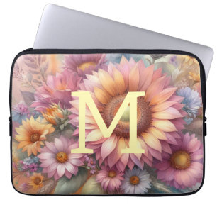 Rosa gelbe Gelbblüte Laptopschutzhülle