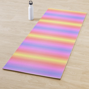 Rosa gelbe Lila Pastete Streifen Ombre 4Nina Yogamatte