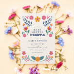 Rosa gelbe mexikanische Fiesta Kinderdusche Einlad Einladung<br><div class="desc">Rosa gelbe mexikanische Fiesta Baby Dusche. Ideal für eine fiesta inspiriert Babydusche für den Sommer oder Frühling! Schöne mexikanische Volksmuster in Rosa,  Blues,  Gelb,  Grüntöne und Orangen.</div>