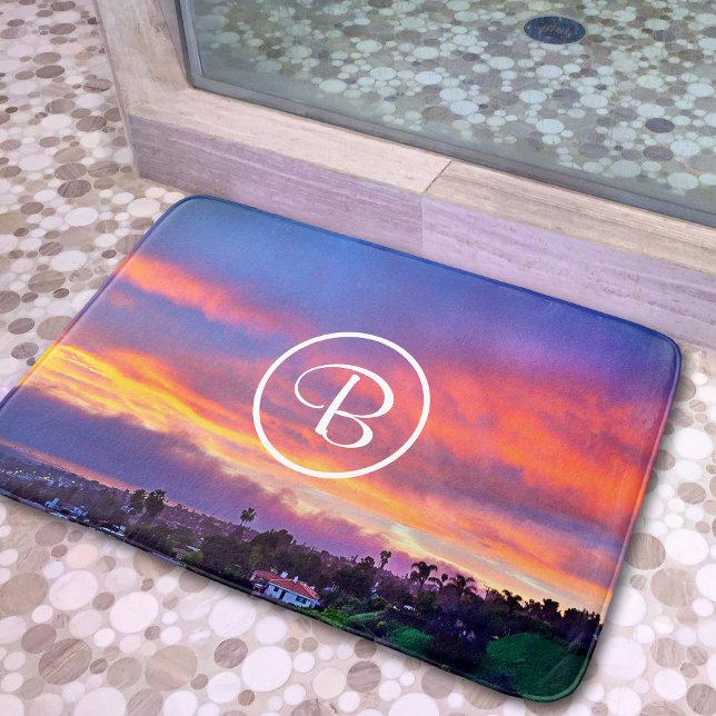 Rosa gelbe Sonnenuntergangsfotografie, fett Badematte (Von Creator hochgeladen)