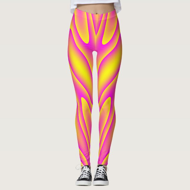 Rosa-Gelbe Strudel-Leggings Leggings (Vorderseite)