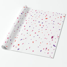 Rosa Gelbe Terrazzo Stücke Geschenkpapier