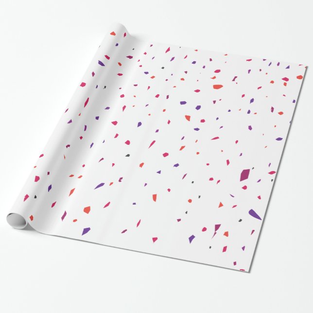 Rosa Gelbe Terrazzo Stücke Geschenkpapier (Ungerollt)
