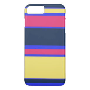 Rosa, gelbe und blaue Streifen Case-Mate iPhone Hülle