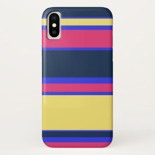 Rosa, gelbe und blaue Streifen Case-Mate iPhone Hülle
