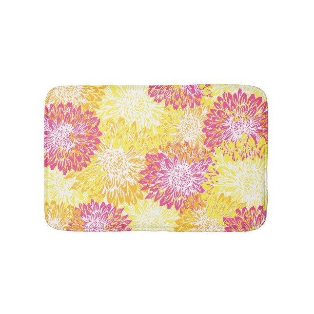 Rosa, gelbe und orange Mamas Badematte (Vorderseite)