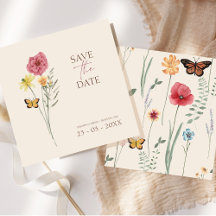 Rosa Gelbe Wildblume WhimsikSave the Date
