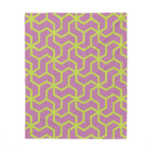 Rosa Gelbes ZigZag Gitter Retro geometrisches Must