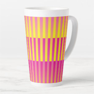 Rosa Gelborange Streifen Milchtasse
