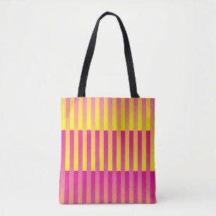 Rosa Gelborange Streifen Tasche