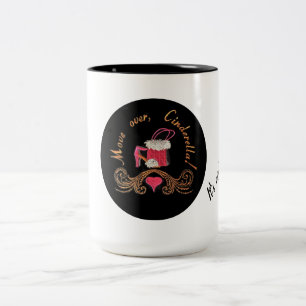 Rosa Geldbeutel u. Schuhe, Bewegung vorbei, Zweifarbige Tasse