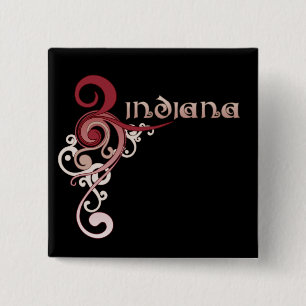 Rosa gelockte Strudel-Indiana-Knopf-Dunkelheit Button