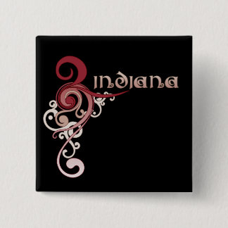 Rosa gelockte Strudel-Indiana-Knopf-Dunkelheit Button