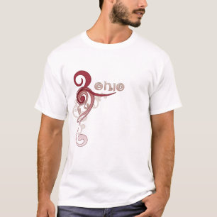 Rosa gelockte Strudel-Ohio-T - Shirt-Dunkelheit T-Shirt