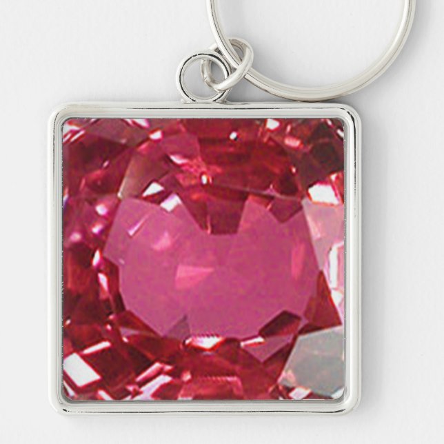 Rosa Gemstone Schlüsselanhänger (Vorne)