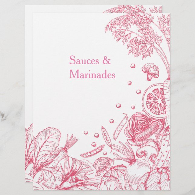 Rosa Gemüse, handgezogen (Vorne/Hinten)