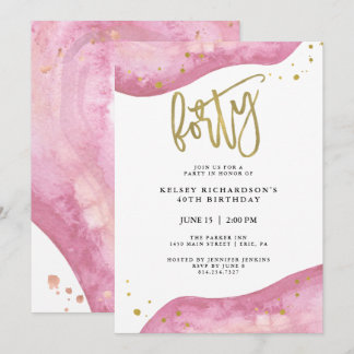 Rosa Geode und Imitat-Gold schauen | 40. Einladung