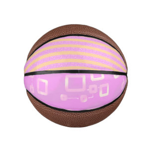 Rosa Geometrisch Mini Basketball