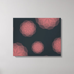 Rosa, geometrische, coole, trendige Blume Leinwanddruck