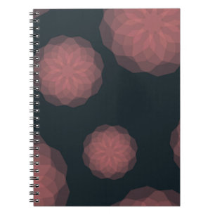 Rosa, geometrische, coole, trendige Blume Notizblock