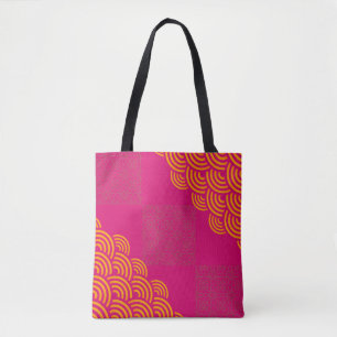 Rosa geometrische Tragetasche Tasche
