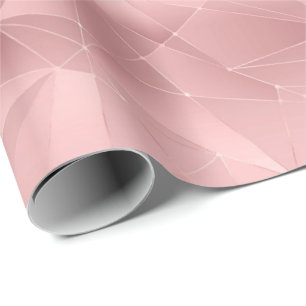 Rosa geometrisches Dreieck Glamourös trendy stilvo Geschenkpapier