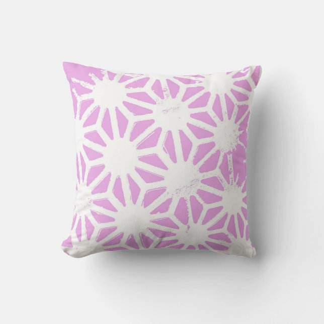 rosa geometrisches Muster Kissen (Vorderseite)