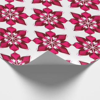 ❄ Rosa geometrisches Schneefall-Winter-Kachel ❄ Geschenkpapier
