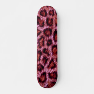 rosa Gepardenprint Skateboard