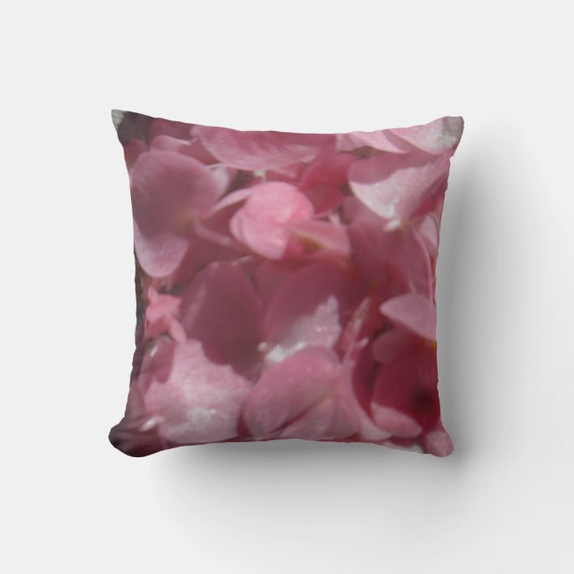 Rosa Geranien : fast solide helle Pink Kissen (Vorderseite)