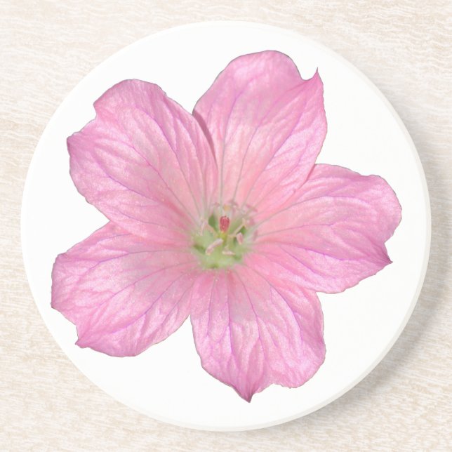 Rosa Geranium Getränkeuntersetzer (Vorne)