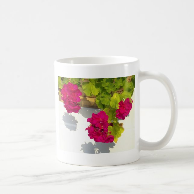 Rosa Geranium Kaffeetasse (Rechts)