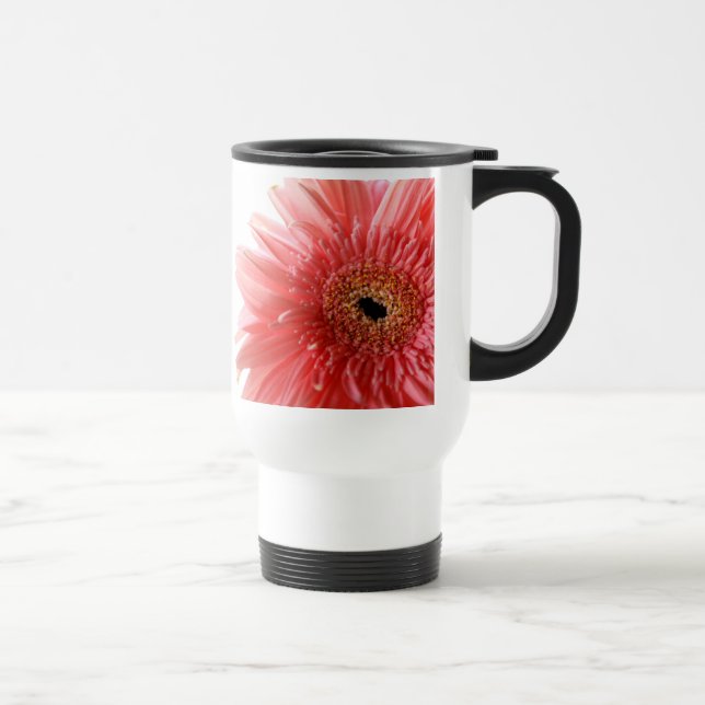 Rosa Gerber Gänseblümchen-Reise-Tasse Reisebecher (Rechts)