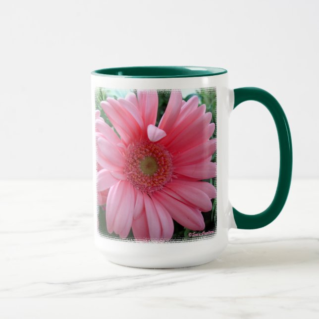 Rosa Gerber Gänseblümchen Tasse (Rechts)