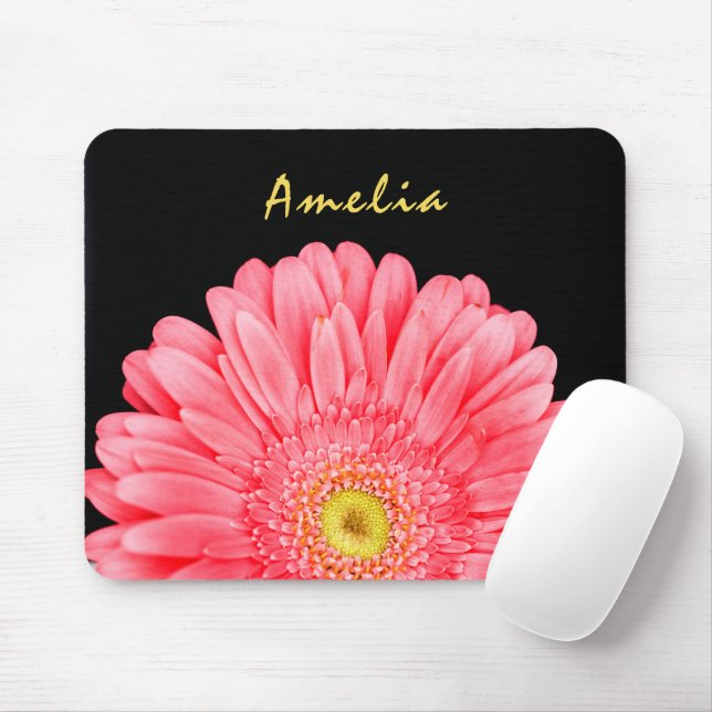 Rosa Gerbera-Blüte Mousepad (Mit Mouse)