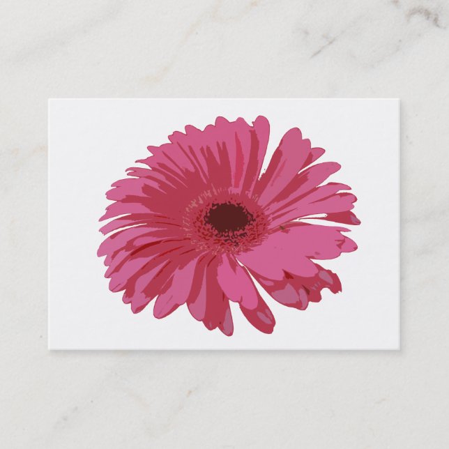 Rosa Gerbera Co ACEO Visitenkarte (Vorderseite)