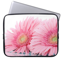 Rosa Gerbera Daisies Elegante Fotografie Laptopschutzhülle