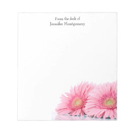 Rosa Gerbera Daisies Elegante Fotografie Notizblock