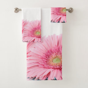 Rosa Gerbera Daisies Elegantes Foto Badhandtuch Set